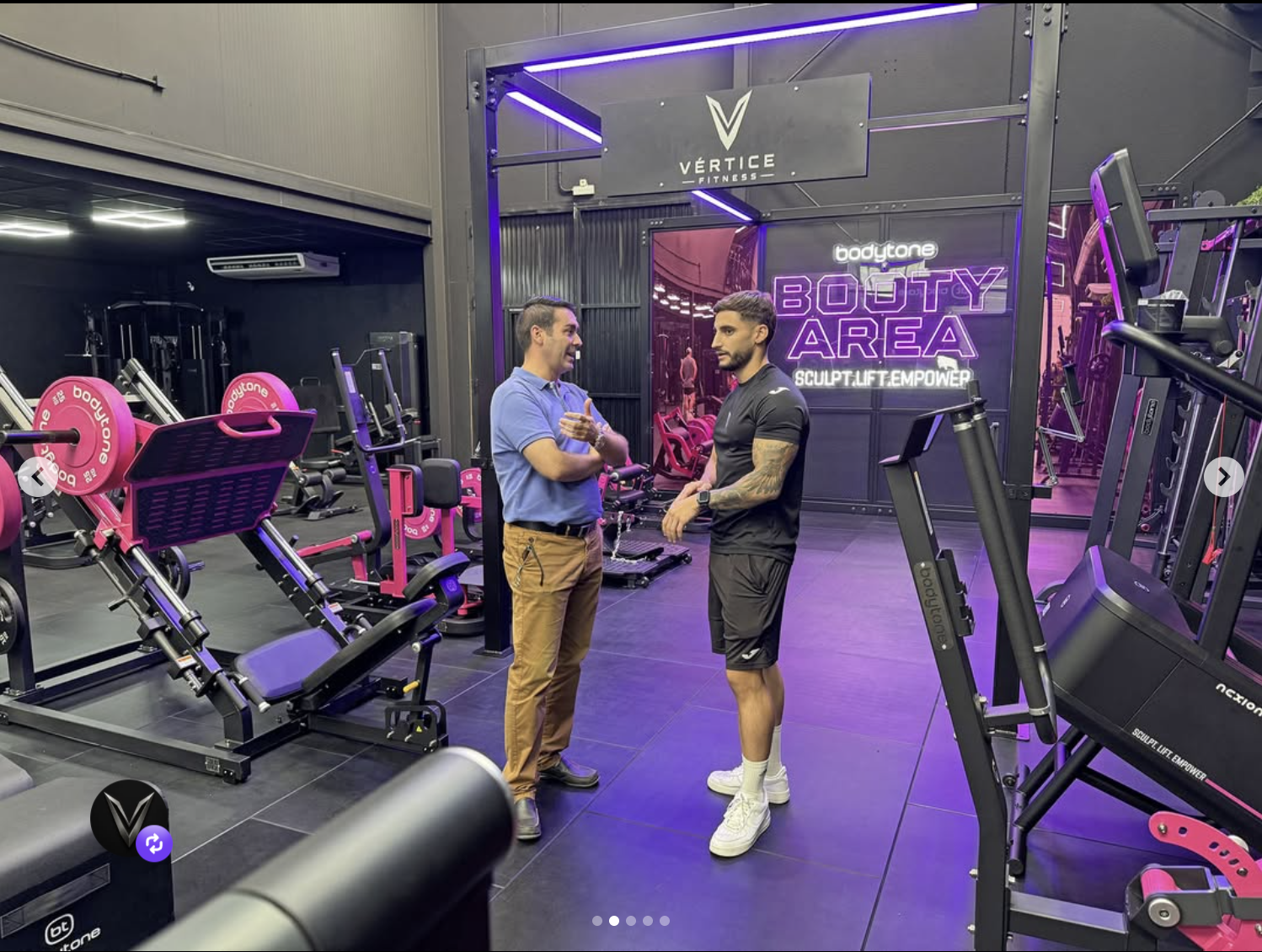 Publicación de Vértice Fitness Center en Instagram